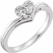 Load image into Gallery viewer, .06 CTW Diamond Heart Promise Ring
