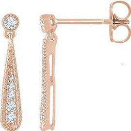 1/6 CTW Diamond Teardrop Earrings