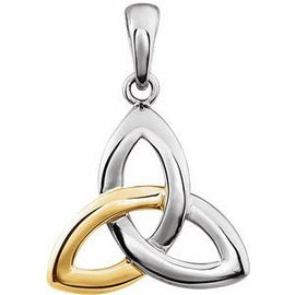 14K Two-Tone Celtic Pendant