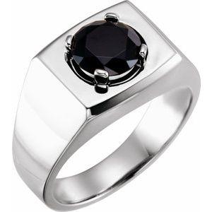 Onyx Solitaire Ring