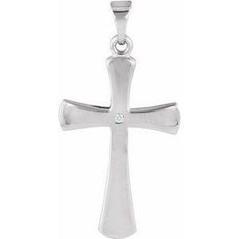 .005 CTW Diamond Cross