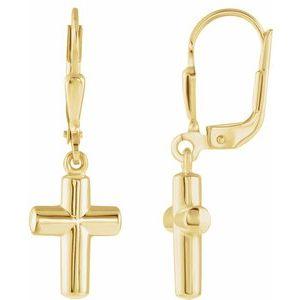 12x9 mm Cross Lever Back Earring-Each