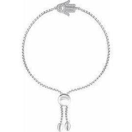 1/5 CTW Diamond Hamsa Adjustable Bolo Bracelet
