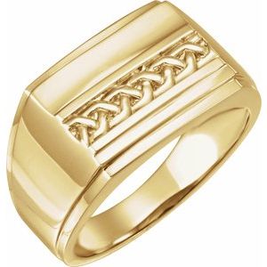 17x13 mm Rectangle Signet Ring