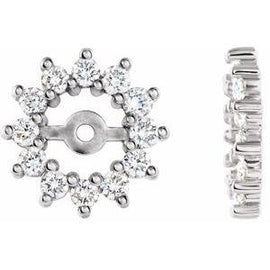 1/2 CTW Diamond Earring Jackets with 4.2mm ID