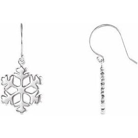 19.75x15 mm Petite Snowflake Earrings