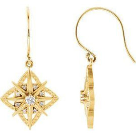 1/3 CTW Diamond Vintage-Style Earrings