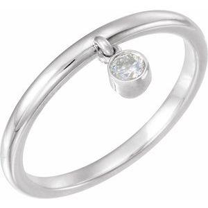1/10 CT Diamond Fringe Ring