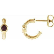 Load image into Gallery viewer, Mozambique Garnet Hoop Earrings
