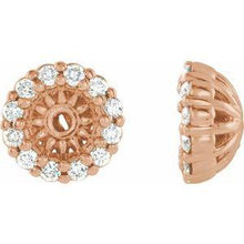 Load image into Gallery viewer, 1/8 CTW Diamond Earring Jackets with 3.6 mm ID
