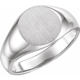 13 mm Round Signet Ring