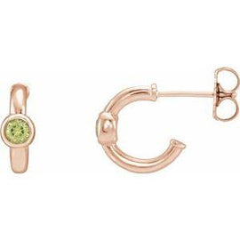 Mozambique Garnet Hoop Earrings