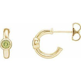 Mozambique Garnet Hoop Earrings