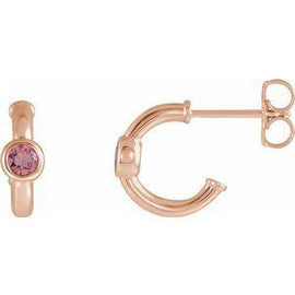 Mozambique Garnet Hoop Earrings