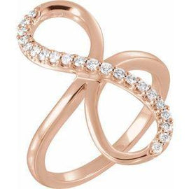 1/4 CTW Diamond Infinity-Inspired Ring
