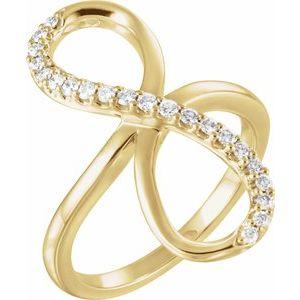 1/4 CTW Diamond Infinity-Inspired Ring