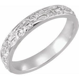 3 mm Floral Band
