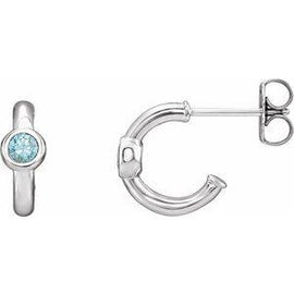 Mozambique Garnet Hoop Earrings