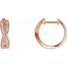 Load image into Gallery viewer, 1/5 CTW Diamond Infinity-Inspired Hoop Earrings
