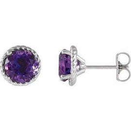 Amethyst Rope Earrings