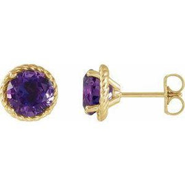Amethyst Rope Earrings