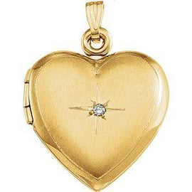 Diamond Accented Heart Locket