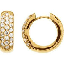 Load image into Gallery viewer, 7/8 CTW Diamond Pavé Hoop Earrings
