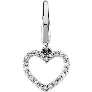 1/10 CTW Diamond Heart Charm