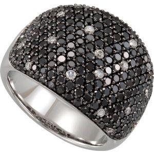 Black Rhodium-Plated 3 CTW Black Diamond Pavé Ring