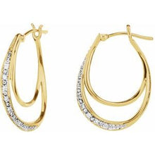 Load image into Gallery viewer, Diamond Hoop Earrings
