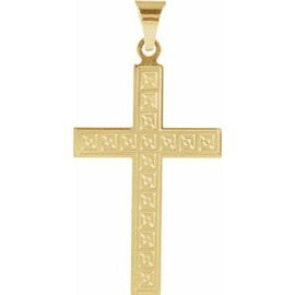 18x12 mm Geometric Cross Pendant