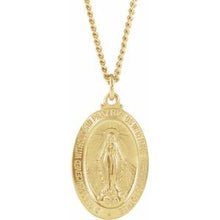 Load image into Gallery viewer, 24K Yellow Gold Plated 29x18 mm Miraculous 24&quot; Necklace
