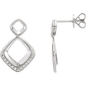 1/10 CTW Diamond Geometric Earrings