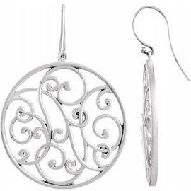 1/10 CTW Diamond Scroll Earrings