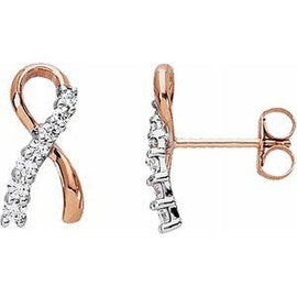 with White Rhodium Plating 13x6.75 mm .27 CTW Diamond Earrings