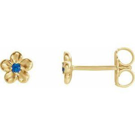 Youth Imitation December Birthstone Flower Earrings