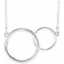 Load image into Gallery viewer, 15.5x9.7 mm Interlocking Circle 16-18&quot; Necklace
