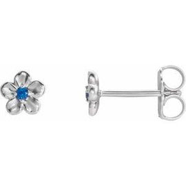 Youth Imitation December Birthstone Flower Earrings