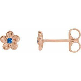 Youth Imitation December Birthstone Flower Earrings