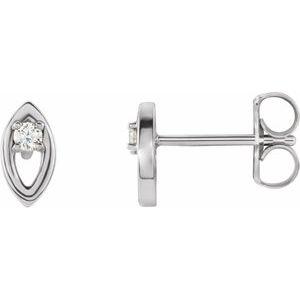 .05 CTW Diamond Solitaire Earrings