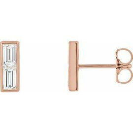 3/4 CTW Diamond Bar Earrings