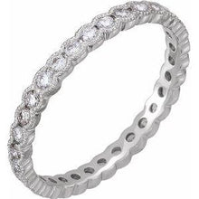 Load image into Gallery viewer, 1/3 CTW Diamond Sapphire Eternity Band
