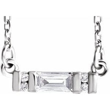 Load image into Gallery viewer, 1/10 CTW Diamond Bar 16-18&quot; Necklace
