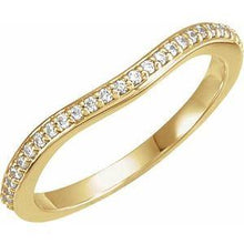 Load image into Gallery viewer, 1/10 CTW Diamond #1 Band for 5.5 mm Square Engagement Ring
