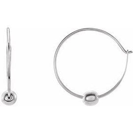 Youth Hoop Earrings with Bead