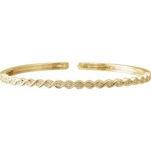 1/6 CTW Diamond Stackable Bangle Bracelet