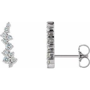 3/8 CTW Diamond Ear Climbers