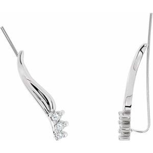 1/6 CTW Diamond Ear Climbers