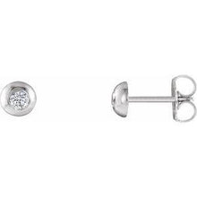 Load image into Gallery viewer, 2.5 mm Round Forever One™ Moissanite Domed Earrings
