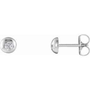 2.5 mm Round Forever One™ Moissanite Domed Earrings